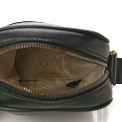 Gucci Grained Calfskin Mini Logo Messenger Bag Black 5 of 13