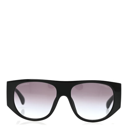 Chanel Acetate Quilted CC Pilot Sunglasses 71465 Black 2 of 8