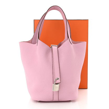 Hermes Taurillon Clemence Picotin Lock 18 PM Mauve Sylvestre 11 of 11