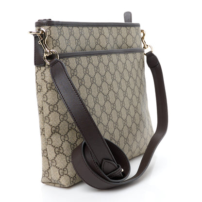 Gucci GG Plus Monogram Medium Flat Messenger Bag Dark Brown 2 of 9