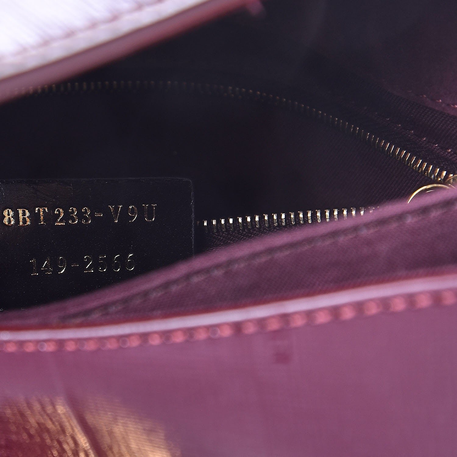 Fendi Patent Pequin Small Claudia Shoulder Bag Bordeaux 7 of 9