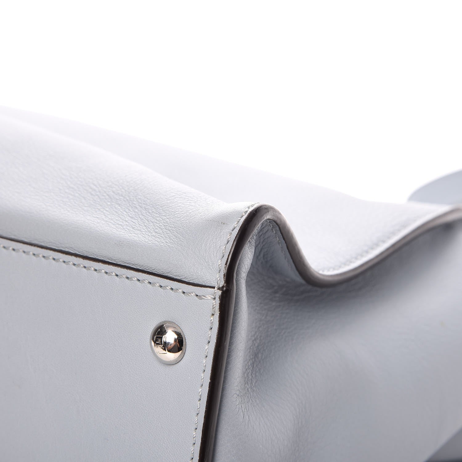 Fendi Vitello Dolce Large Peekaboo Iconic Satchel Polvere Graphite 10 of 14