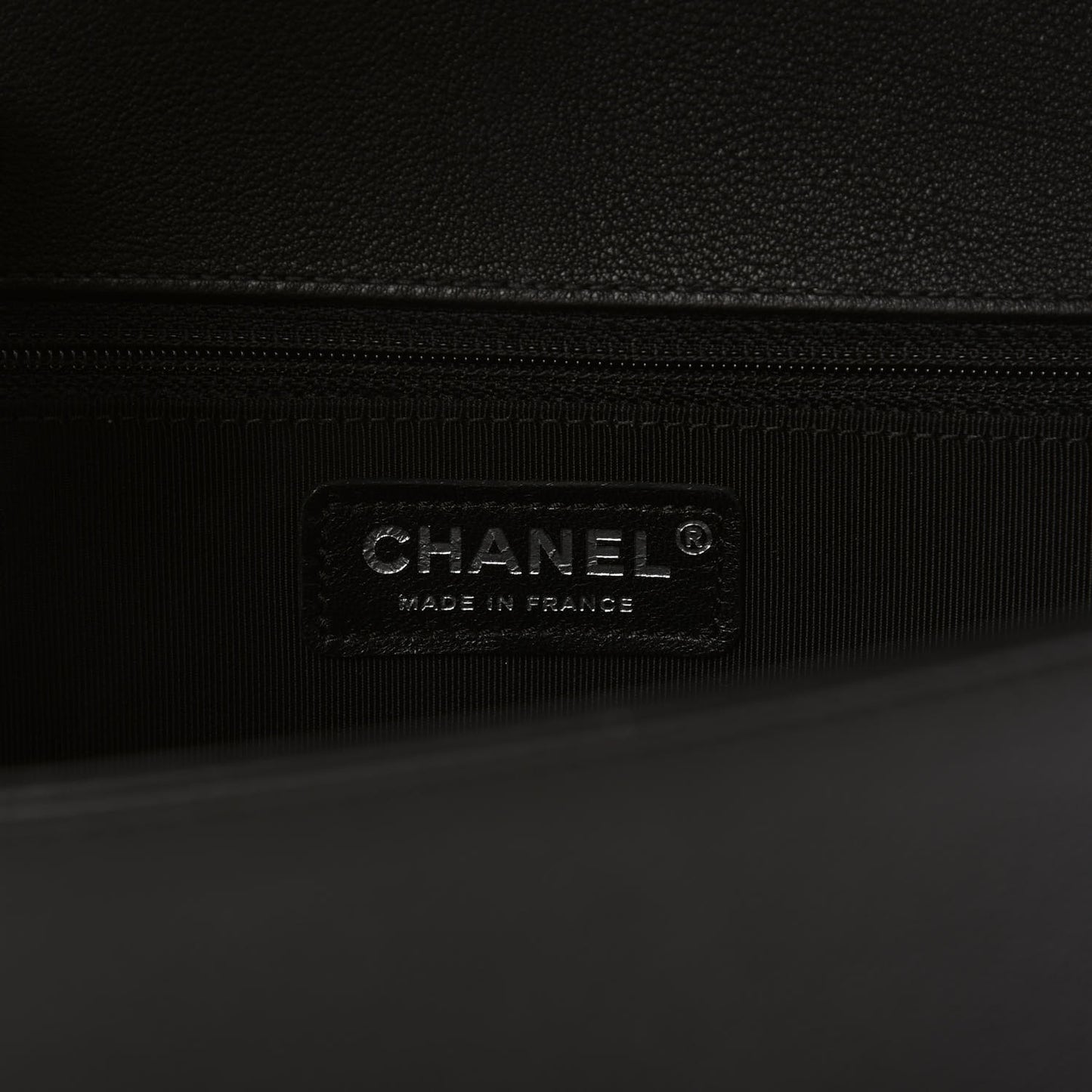 Grained Calfskin Quilted New Medium Boy Flap Black