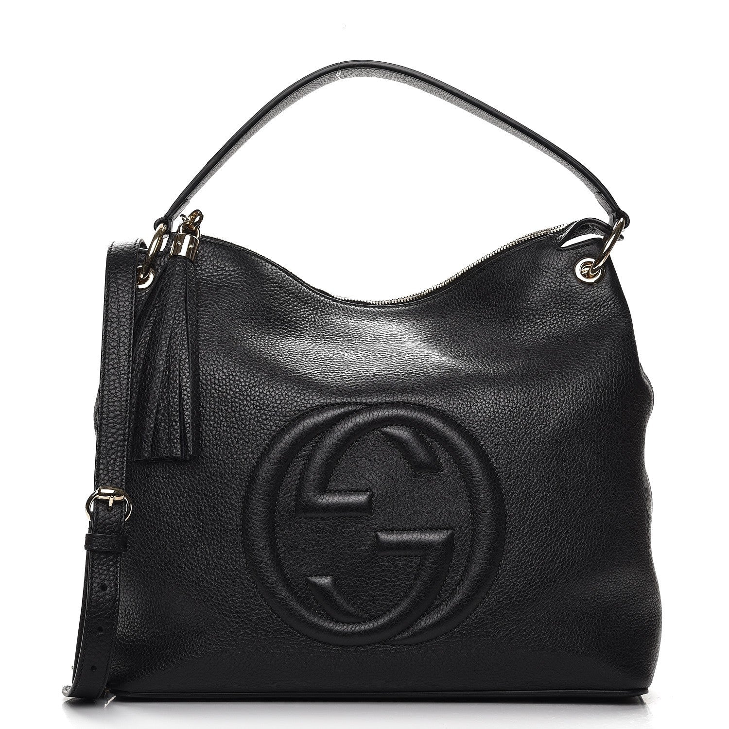 Gucci Pebbled Calfskin Large Soho Hobo Black 1 of 10