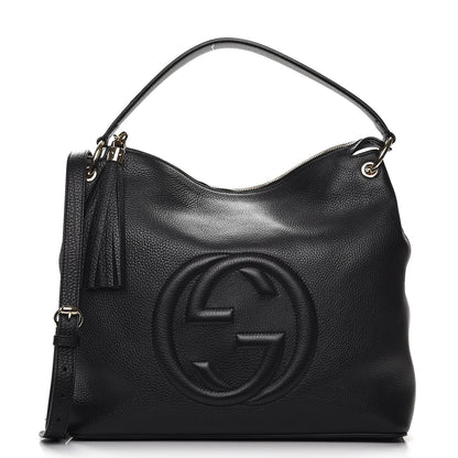 Gucci Pebbled Calfskin Large Soho Hobo Black 1 of 10