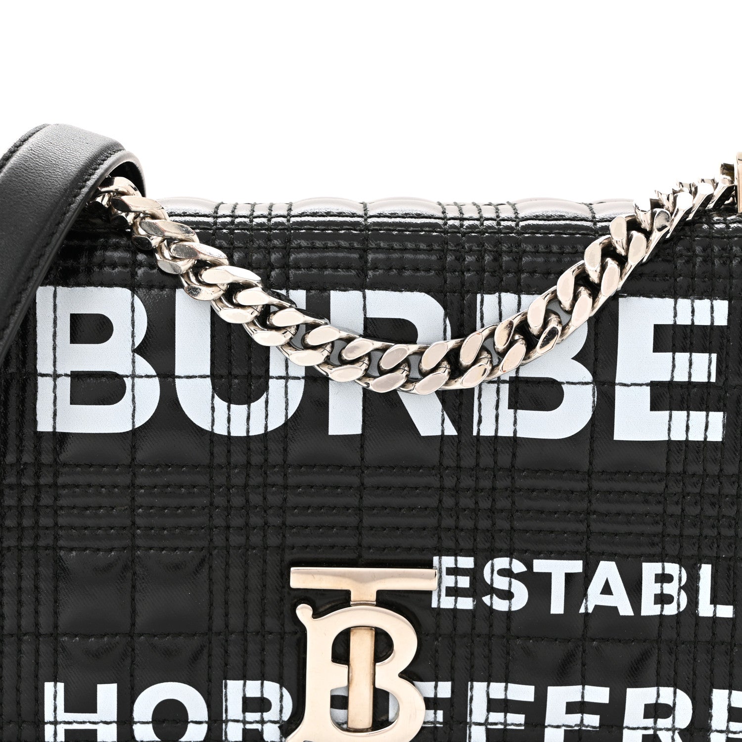 Burberry Patent Quilted Horseferry Print Small Lola Bag Black 8 of 11