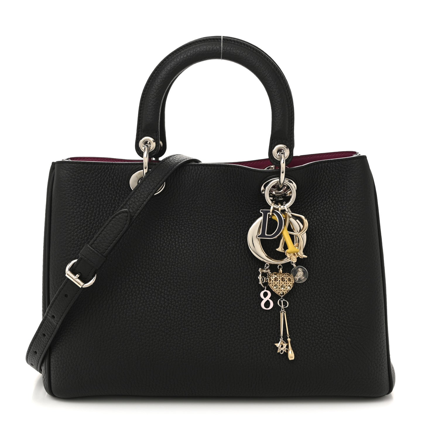 Bullcalf Medium Diorissimo Tote Black Rose Indien