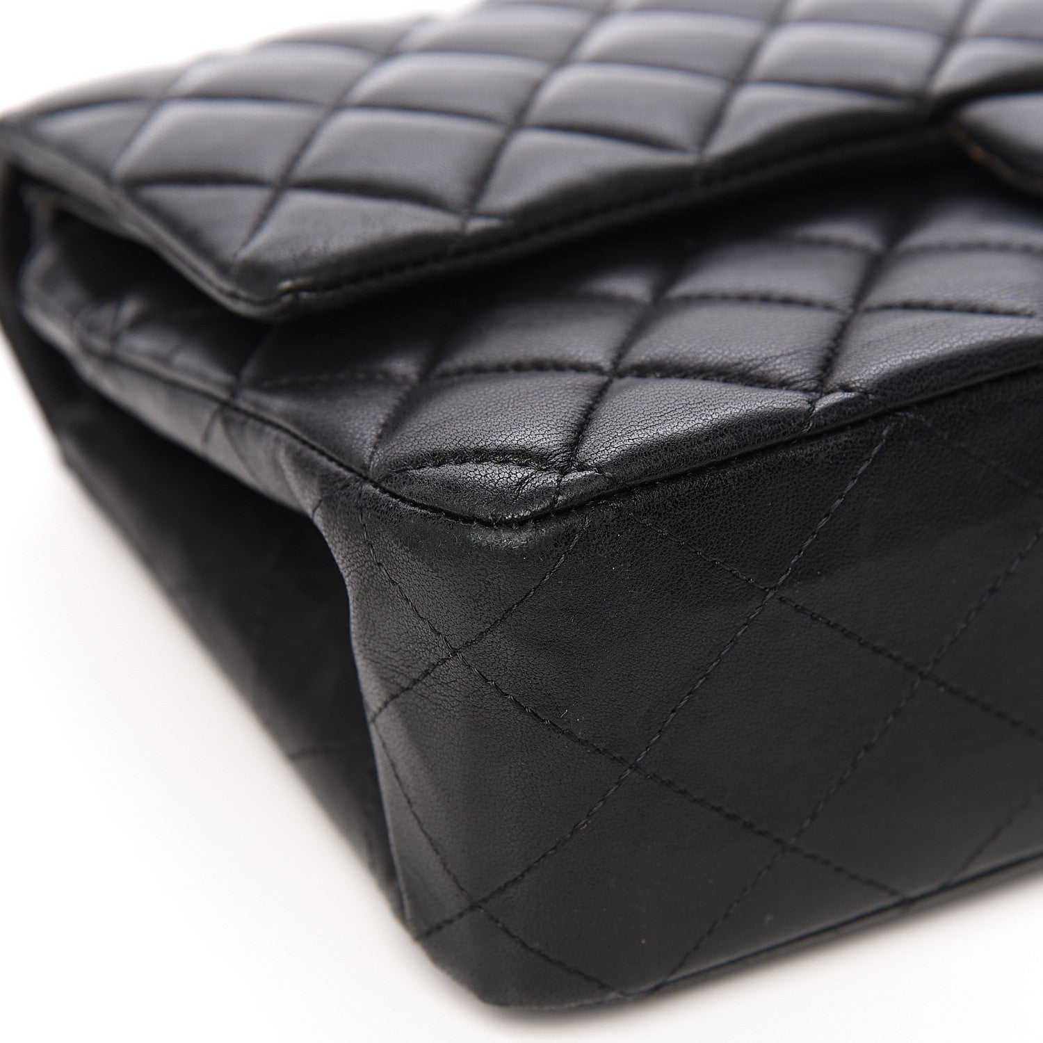 Chanel Lambskin Quilted Medium Double Flap Black 8 of 12