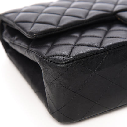 Chanel Lambskin Quilted Medium Double Flap Black 8 of 12