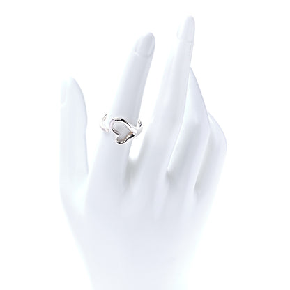 Tiffany Sterling Silver Elsa Peretti Open Heart Ring 54 7 2 of 4