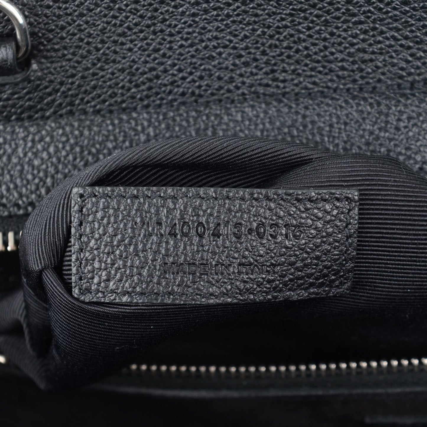 Grained Calfskin Small Cabas Rive Gauche Black