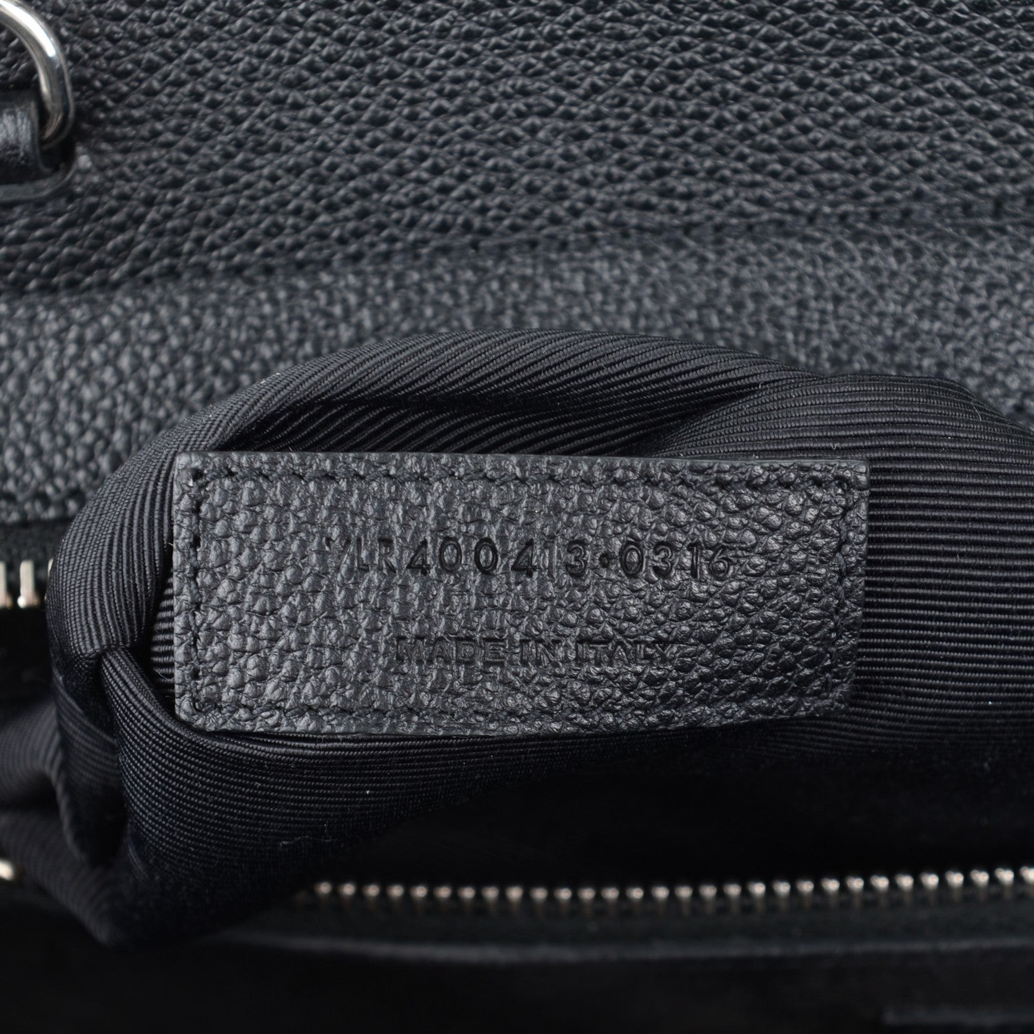 Saint Laurent Grained Calfskin Small Cabas Rive Gauche Black 7 of 7