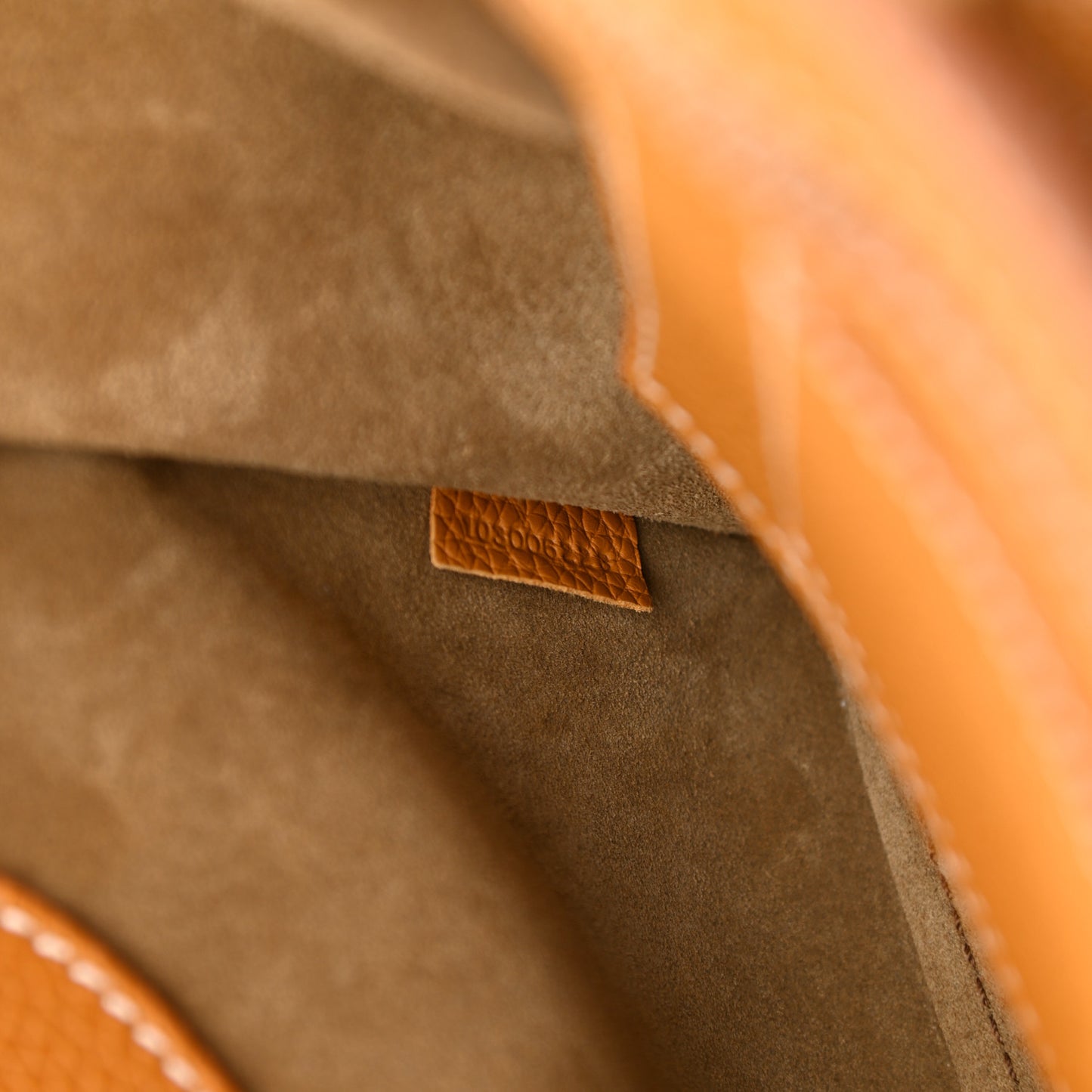 Grained Calfskin Small Pipe Bag Bronze Ecru