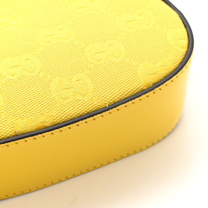 Gucci Calfskin Monogram Mini Moon Side Shoulder Bag Yellow 12 of 13