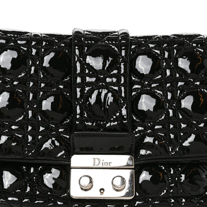 Christian Dior Patent Cannage New Lock Flap Black 7 of 9