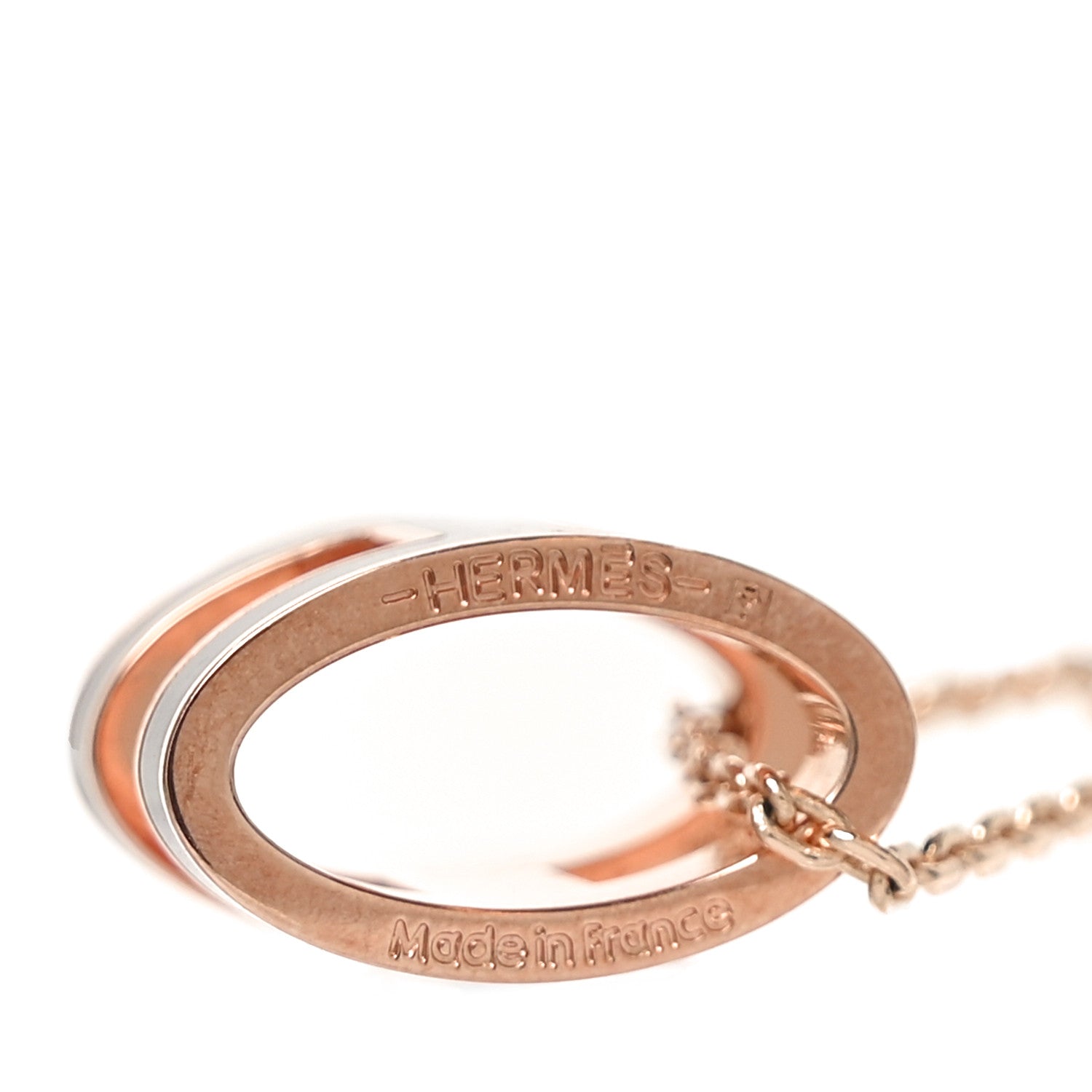 Hermes Lacquered Rose Gold Pop H Pendant Necklace Black 4 of 4