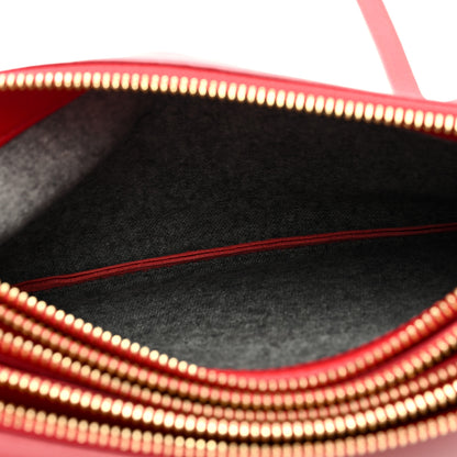 Celine Lambskin Small Trio Crossbody Bag Red 5 of 13