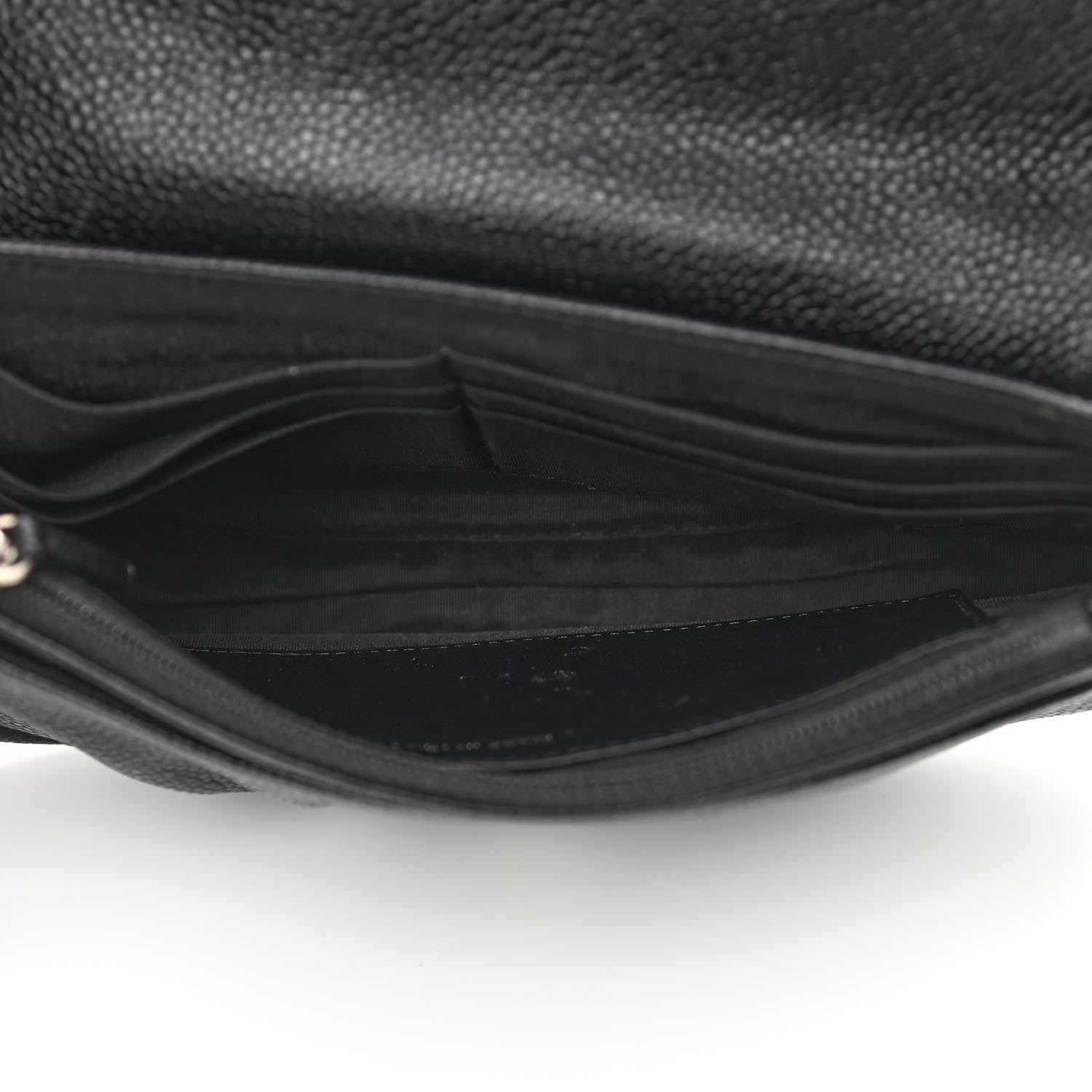 Chanel Caviar Half Moon Wallet On Chain WOC Black 5 of 12