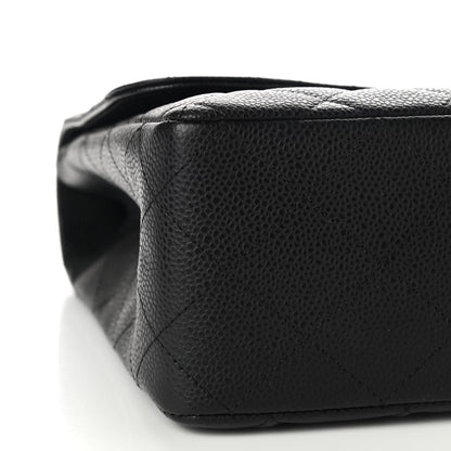 Chanel Caviar Quilted Jumbo Single Flap Black 9 of 11