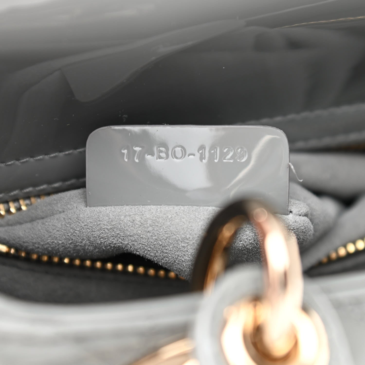 Christian Dior Patent Cannage Small Lady Dior Grey 7 of 10