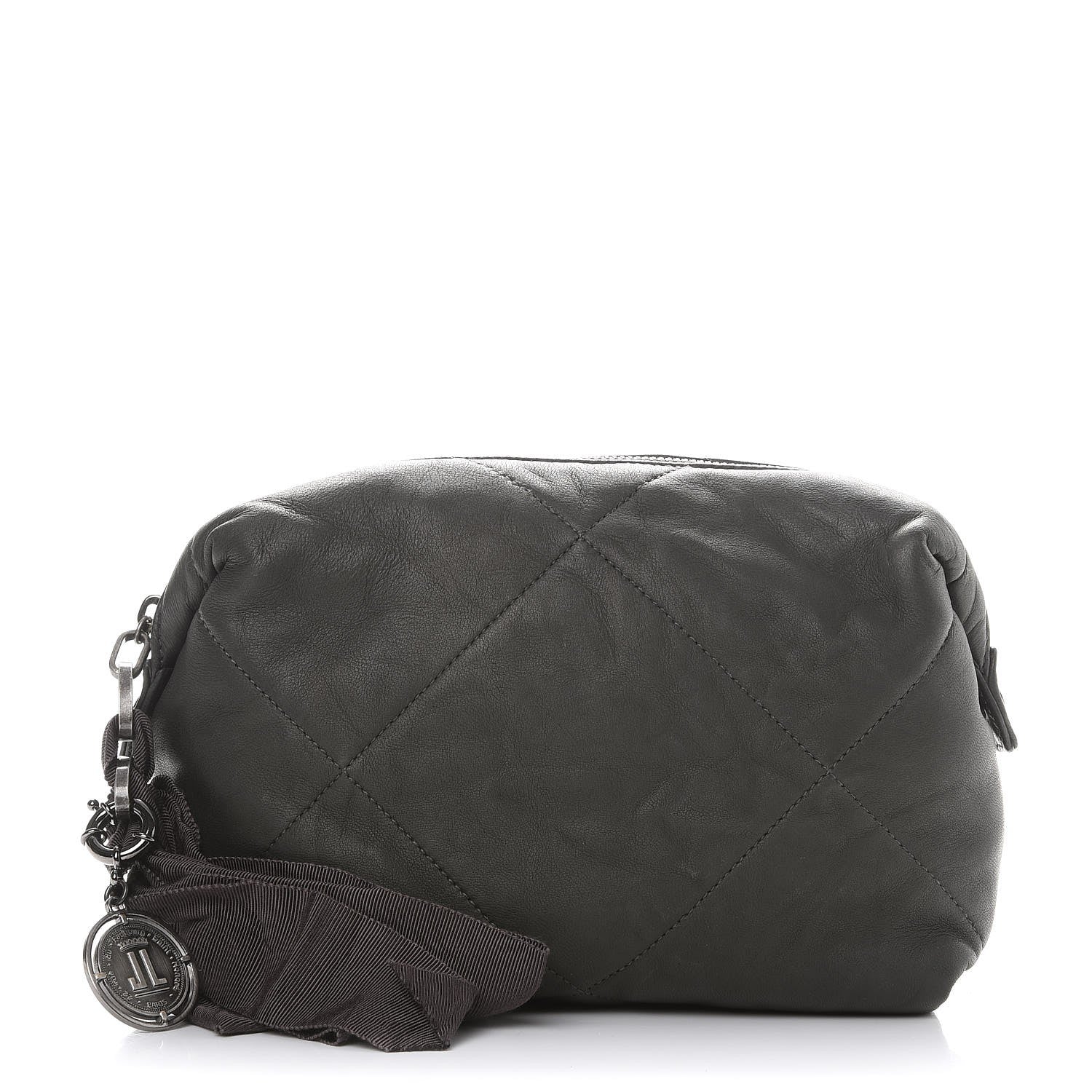 Lanvin Lambskin Quilted Amalia Clutch Grey 1 of 6