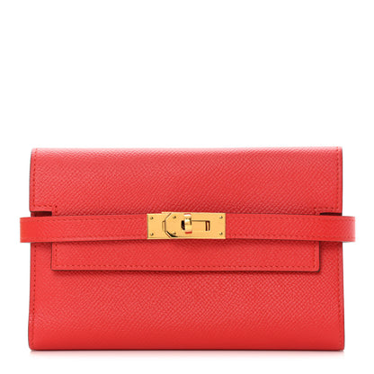 Hermes Epsom Medium Kelly Wallet Rouge Tomate 1 of 7
