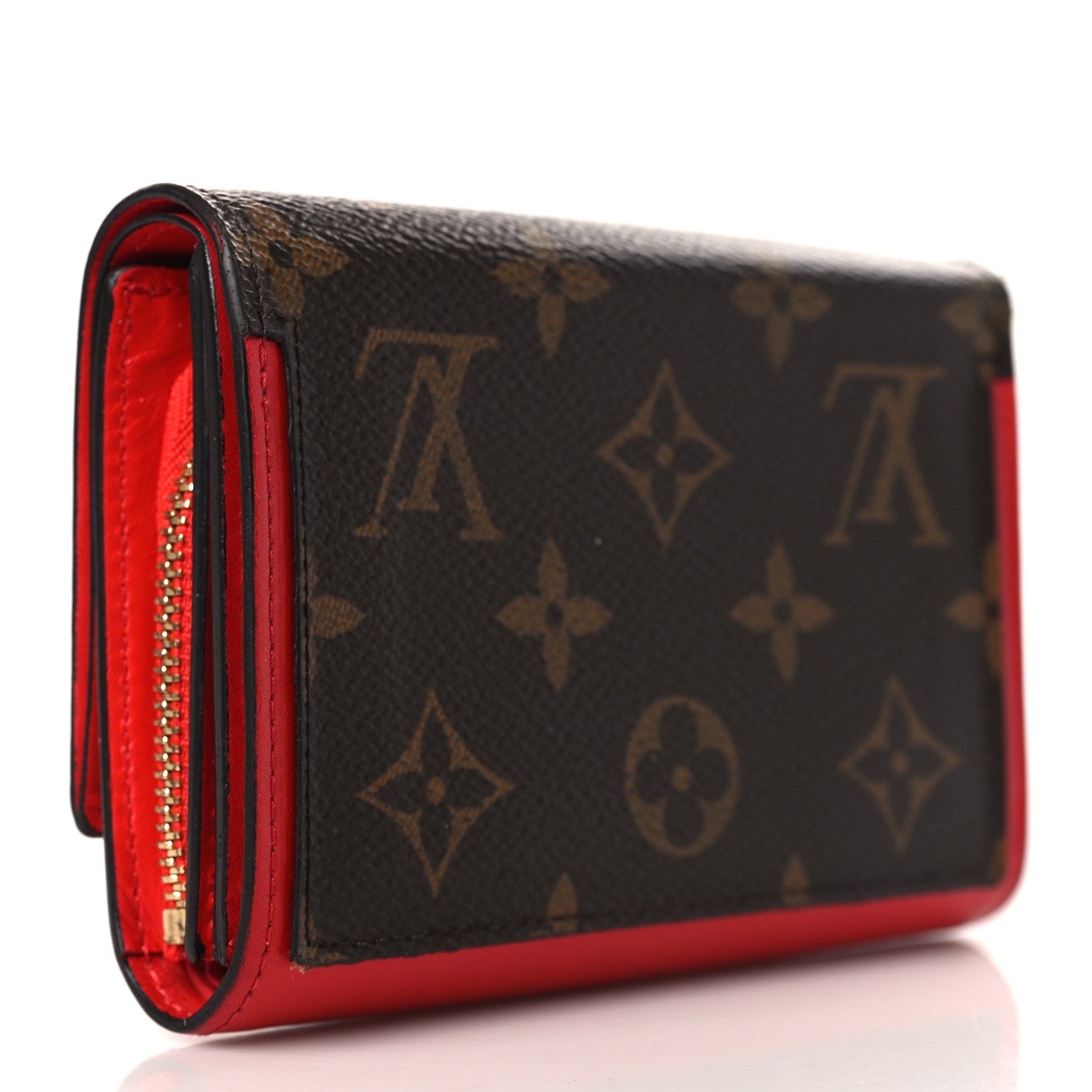 Louis Vuitton Monogram Flore Compact Wallet Coquelicot 3 of 7