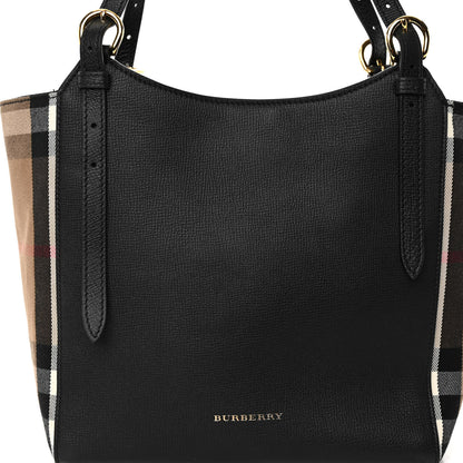 Burberry Grainy Calfskin House Check Small Canterbury Black 8 of 10
