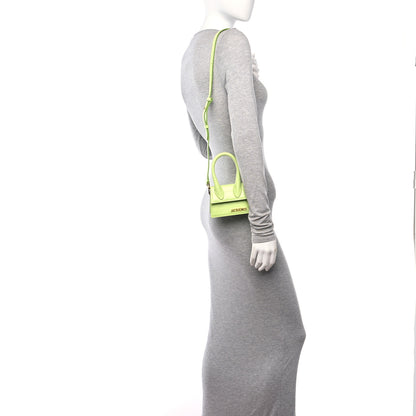Jacquemus Calfskin Crocodile Embossed Le Chiquito Light Green 2 of 9