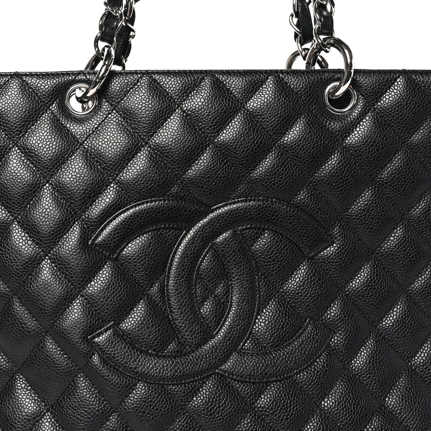 Caviar Quilted Grand Shopping Tote GST Black