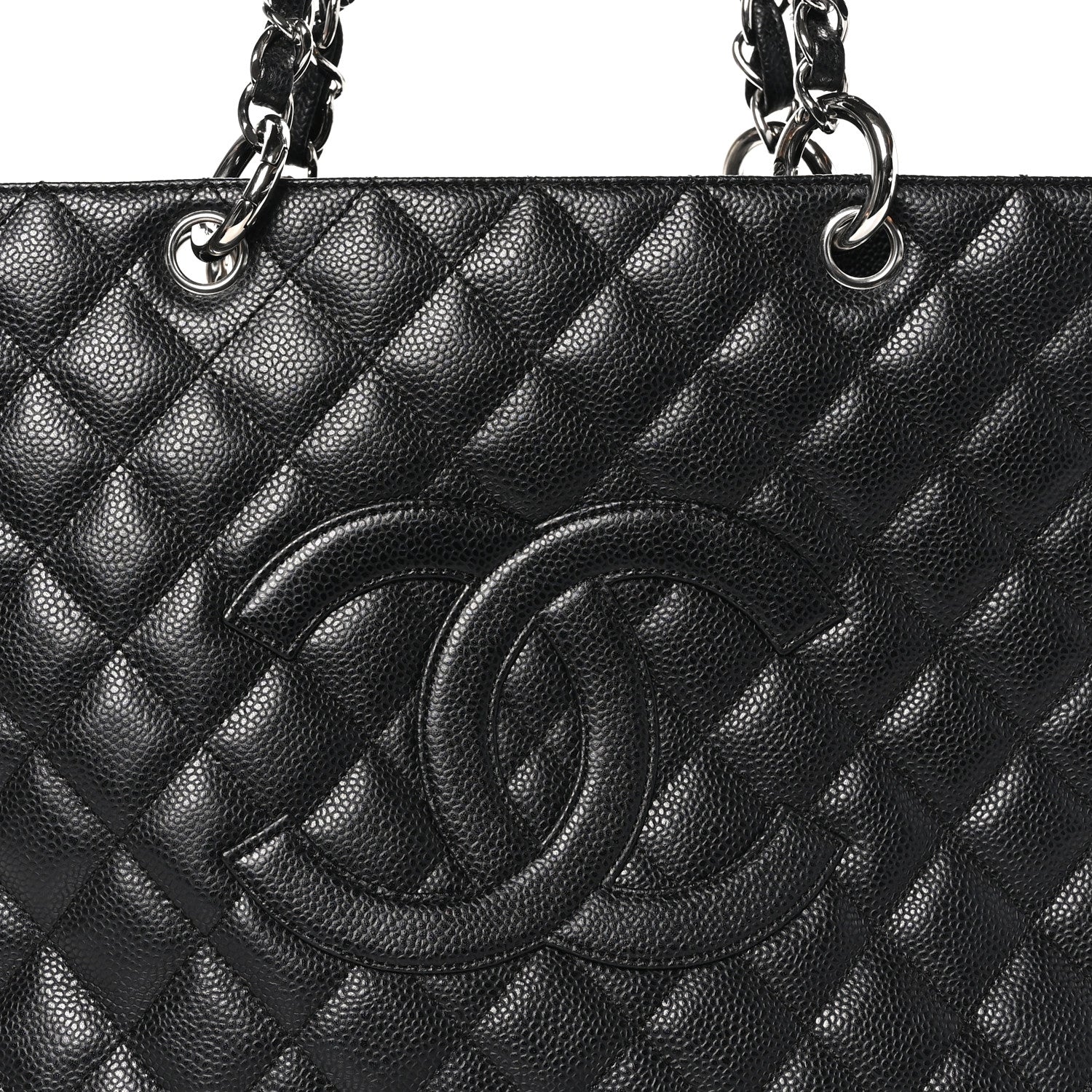 Chanel Caviar Quilted Grand Shopping Tote GST Black 9 of 11