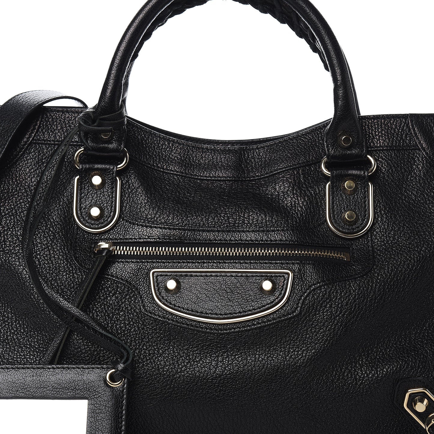 Chevre Gold Metallic Edge Hardware City Black