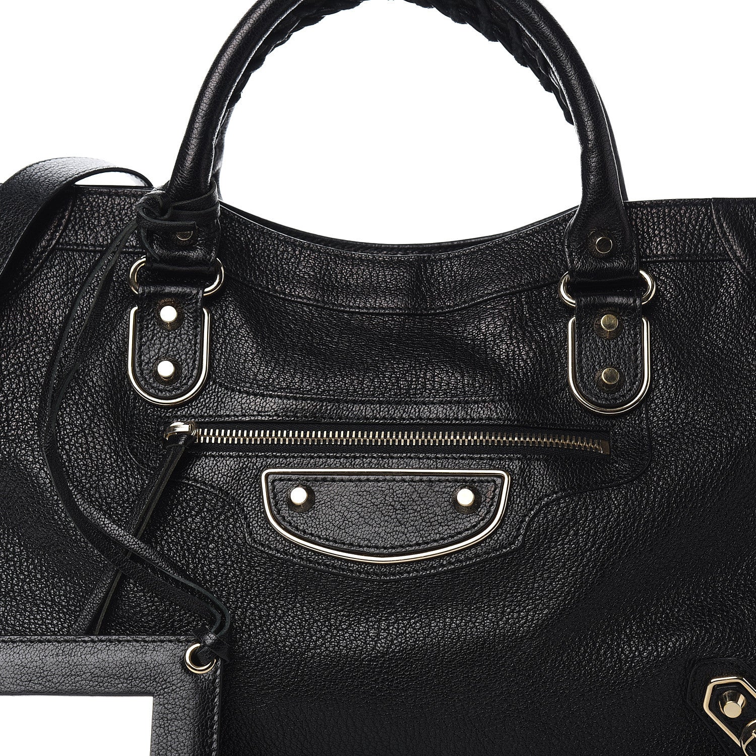 Balenciaga Chevre Gold Metallic Edge Hardware City Black 11 of 11