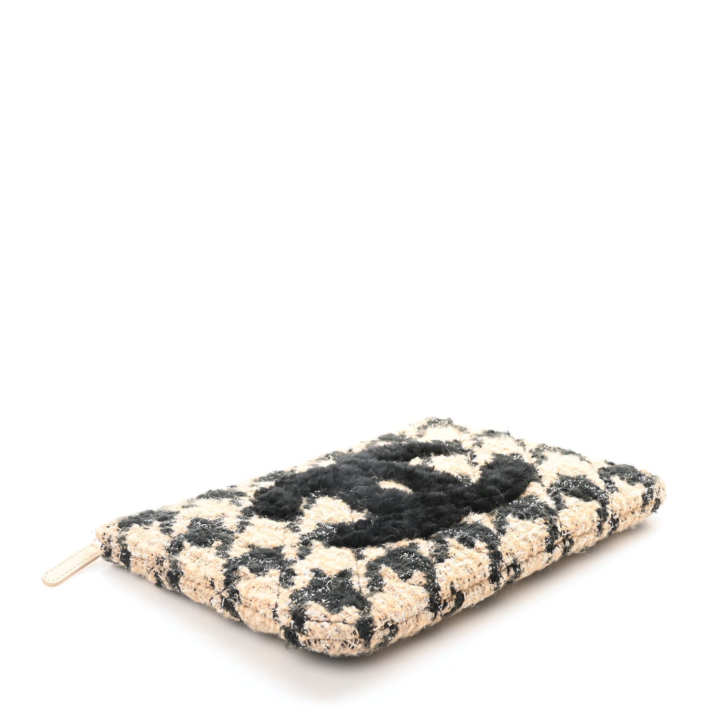 Tweed CC Medium Cosmetic Case Beige Black