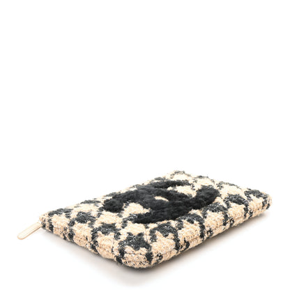Chanel Tweed CC Medium Cosmetic Case Beige Black 4 of 10
