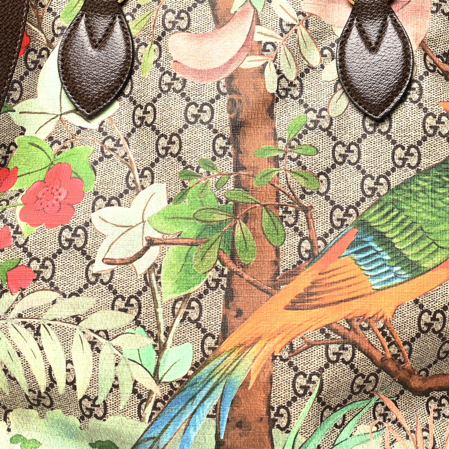 Gucci Soft GG Supreme Monogram Tian Medium Crossbody Tote Beige Multicolor New Acero 8 of 11