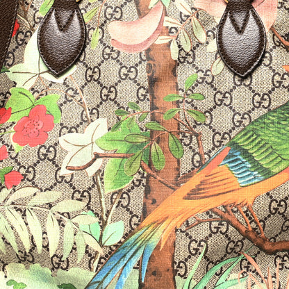 Gucci Soft GG Supreme Monogram Tian Medium Crossbody Tote Beige Multicolor New Acero 8 of 11