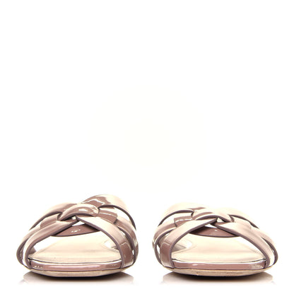 Saint Laurent Patent Calfskin Nu Pied 05 Slide Sandals 35 Nude 2 of 7