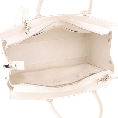Saint Laurent Grained Calfskin Medium Cabas Rive Gauche Dove White 5 of 8