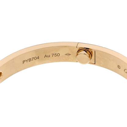 Cartier 18K Yellow Gold 4 Diamond LOVE Bracelet 17 8 of 10