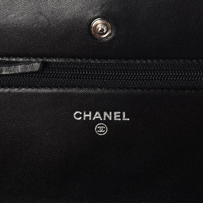 Chanel Lambskin Quilted Wallet On Chain WOC Black 6 of 10