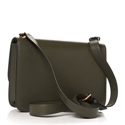 Saint Laurent Smooth Calfskin Carre Satchel Green 3 of 10