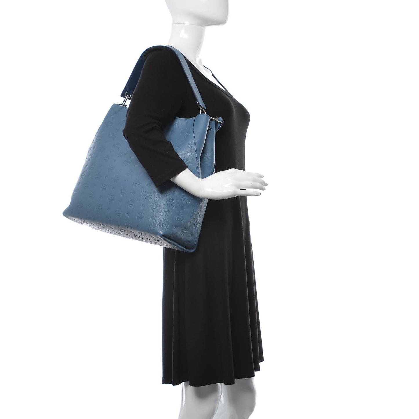 Calfskin Ottomar Monogram Large Klara Hobo Luft Blue