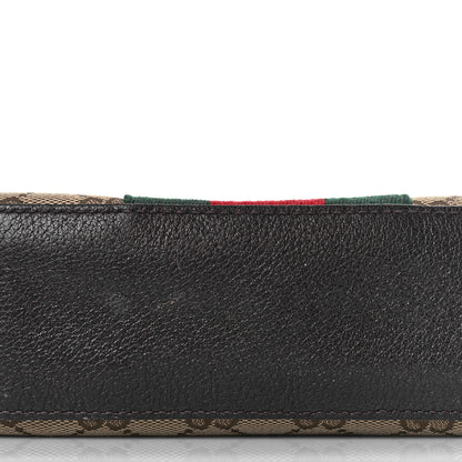 Gucci Monogram Web Small Webby Bee Shoulder Bag Dark Brown 10 of 22