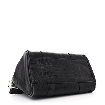 Mulberry Calfskin Crocodile Embossed Small Bayswater Satchel Black 3 of 8