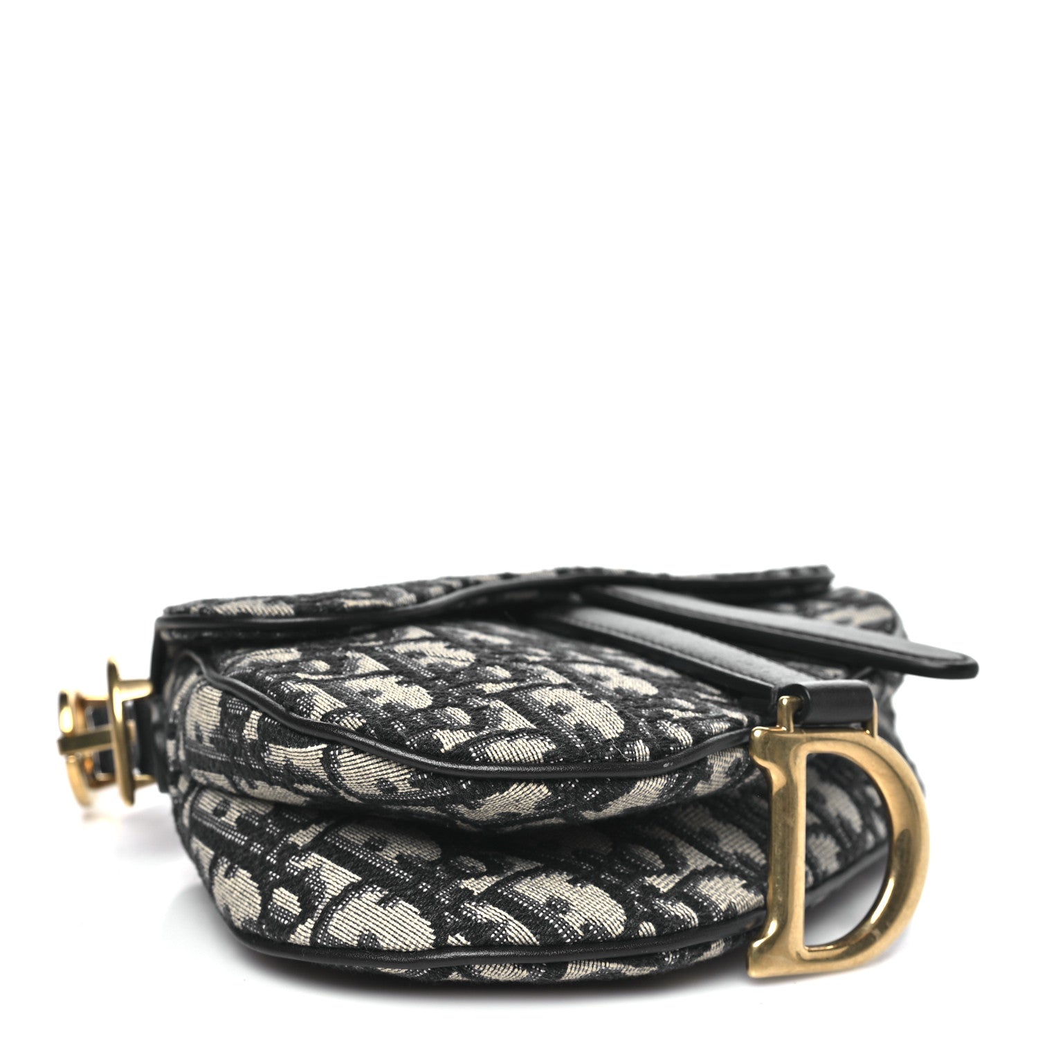 Christian Dior Oblique Mini Saddle Bag Blue 4 of 12