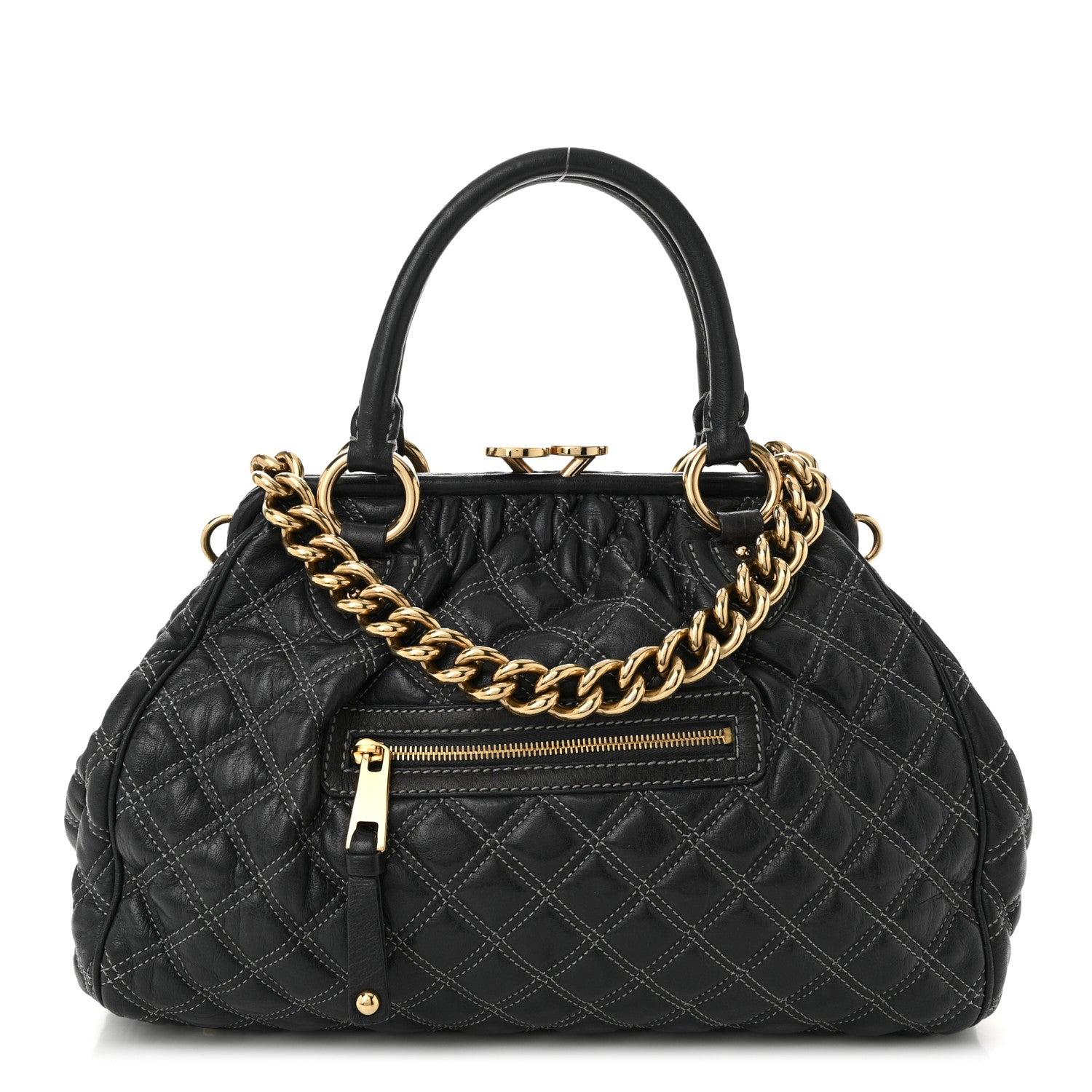 Marc Jacobs Calfskin Quilted Stam Dark Grey 1 of 13