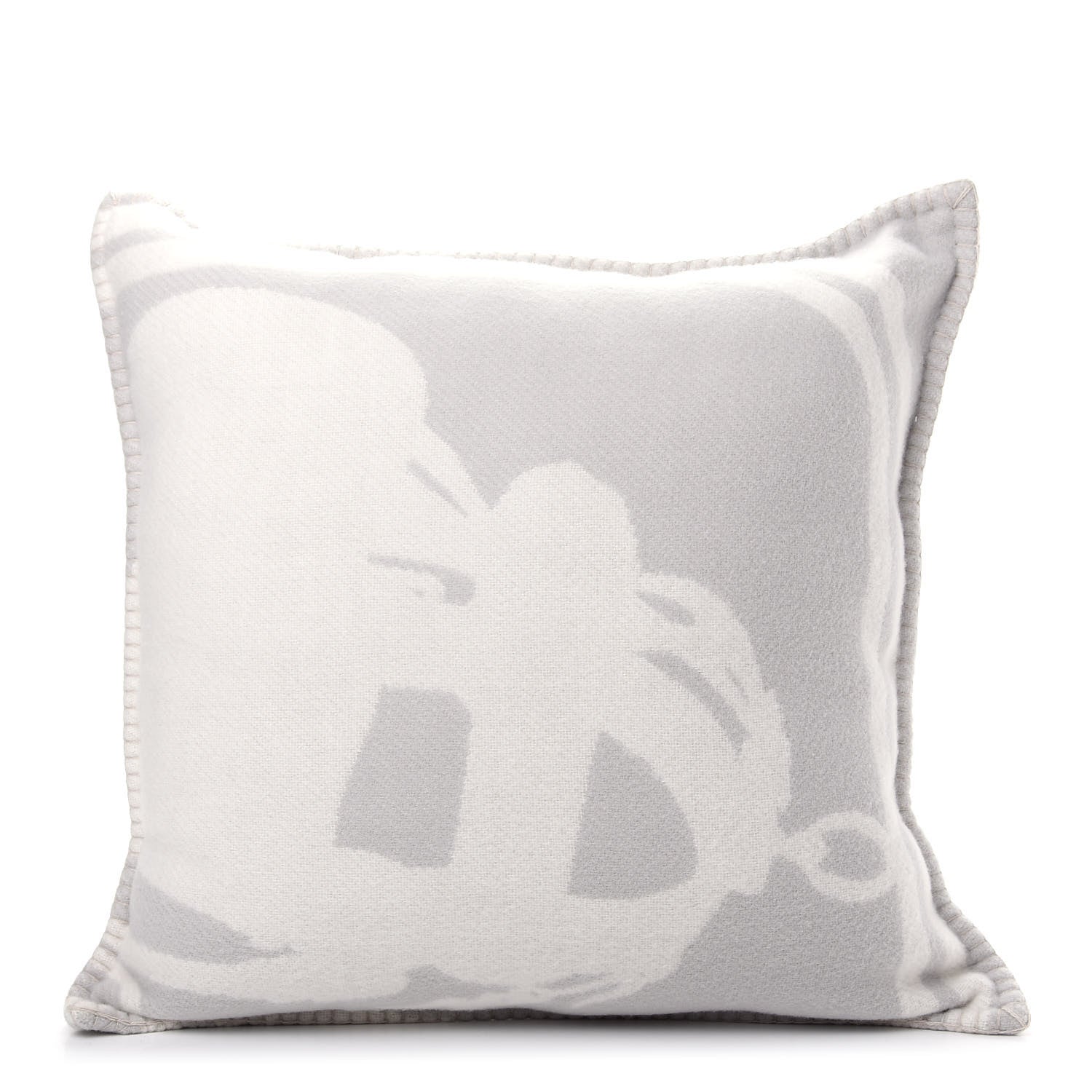 Hermes Merino Wool Cashmere Brides De Gala Pillow Gris Perle 1 of 3