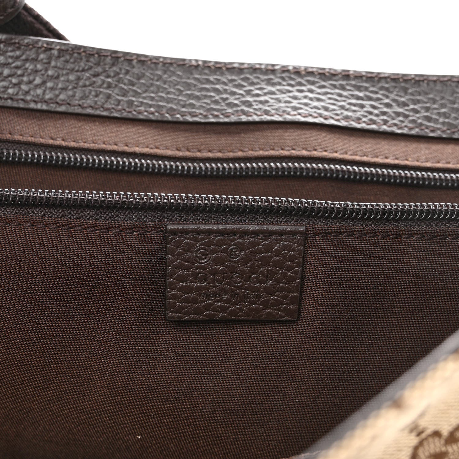 Gucci Monogram Large Flap Messenger Bag Beige Dark Brown 6 of 11