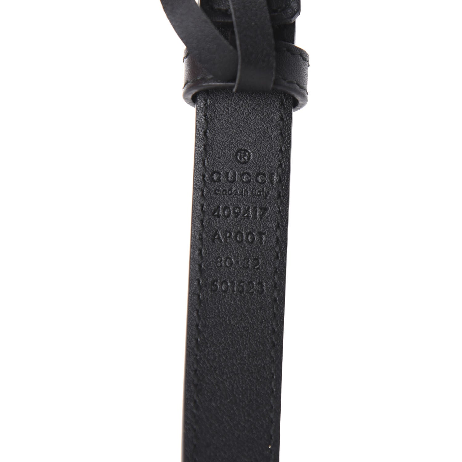 Gucci Calfskin Double G 20mm Belt 80 32 Black 4 of 6